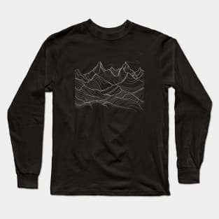 Minimalism Mountain Range light Long Sleeve T-Shirt